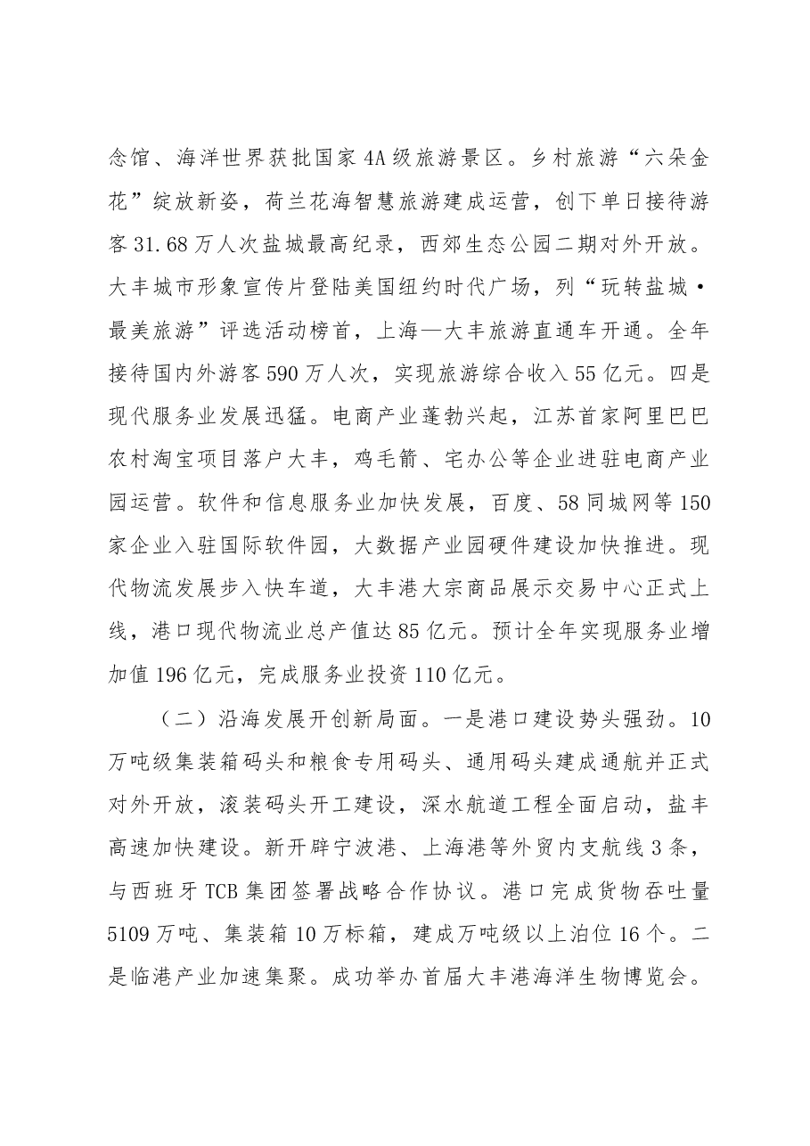 大丰市政府工作报告.doc,第3页预览