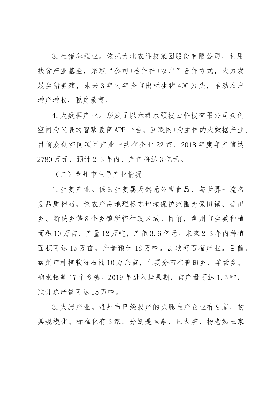 调研报告2:六盘水主导产业及产业链招商调研报告.doc,第3页预览