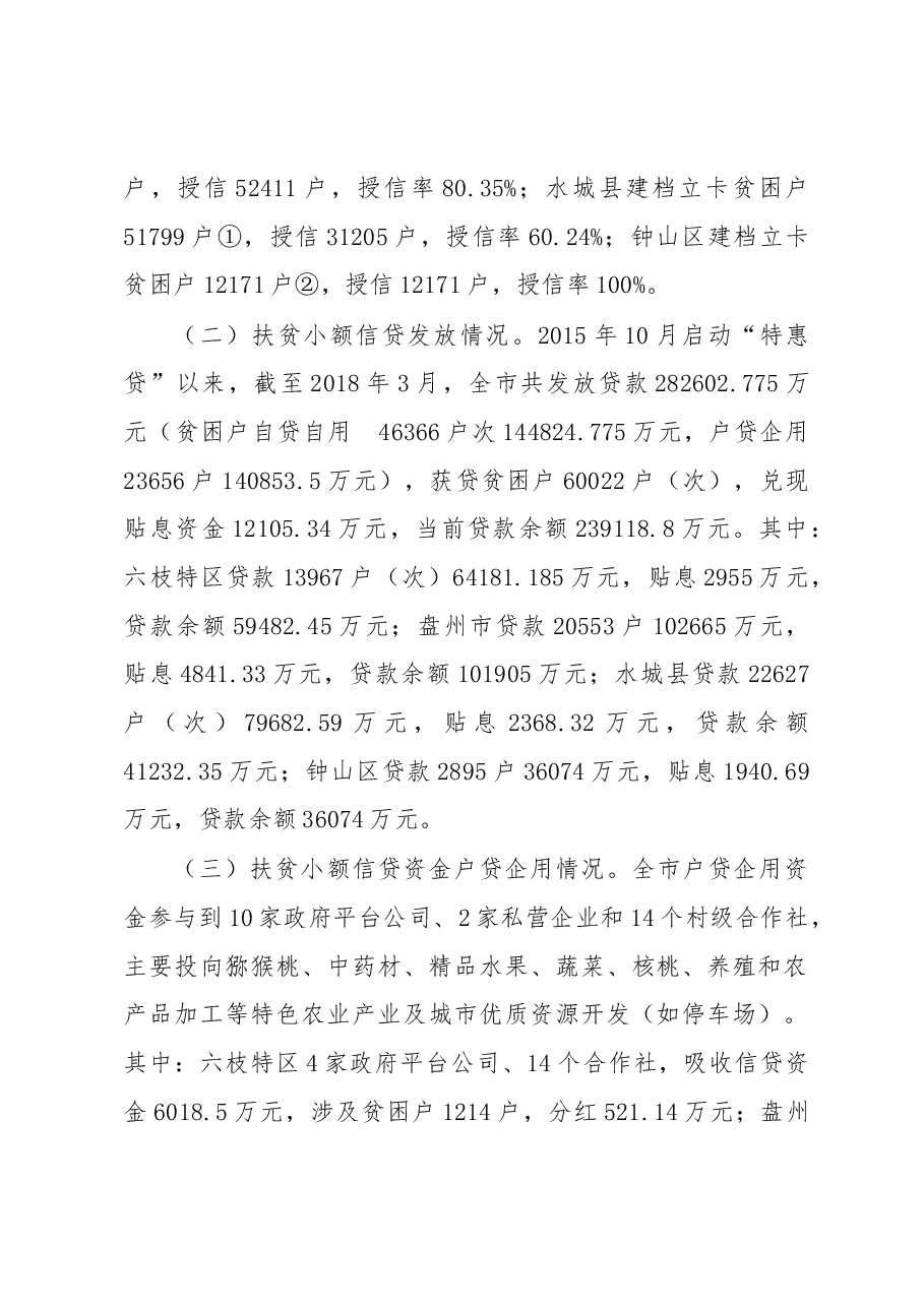 ××市扶贫小额信贷工作调研报告.docx，第2页预览