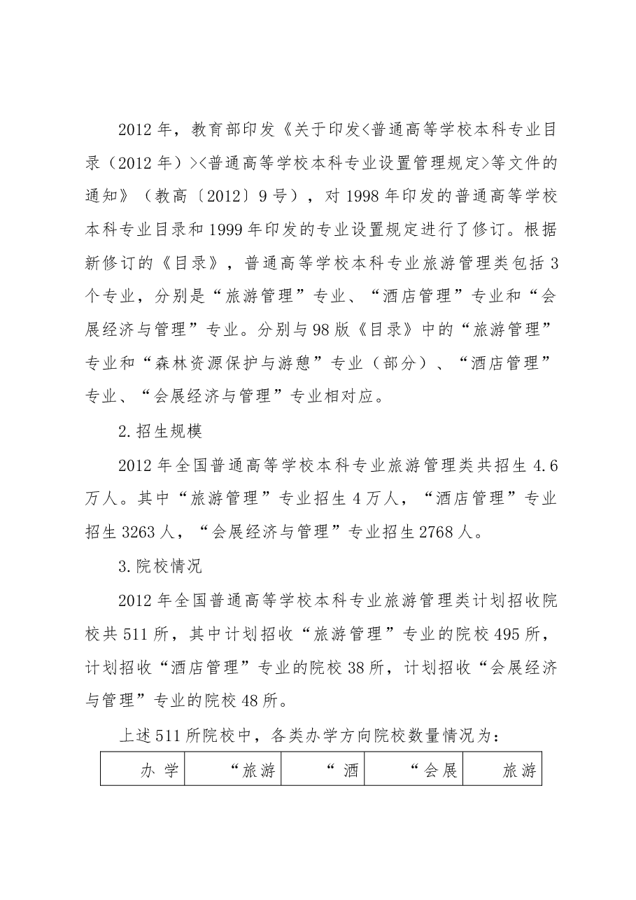 旅游高等教育发展调研报告.docx,第2页预览