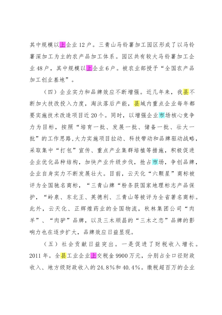 市县区正职领导调研报告(工业经济).doc,第4页预览