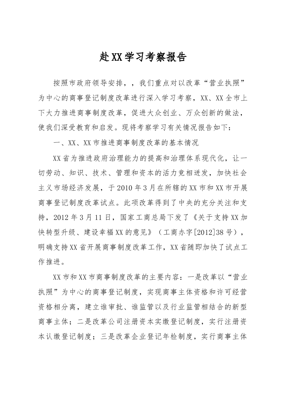 赴XX学习考察报告.doc,第1页预览