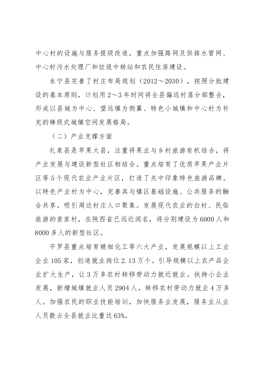 关于对陕西省、宁夏回族自治区部分县就近城镇化情况的调研报告.docx,第3页预览