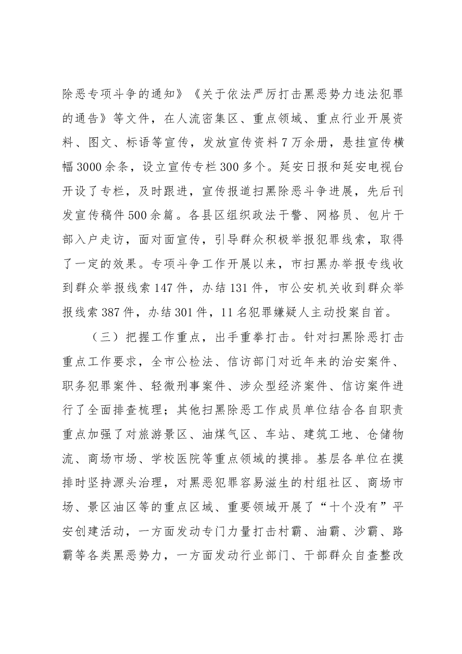 关于全市扫黑除恶专项斗争开展情况的调研报告.docx,第3页预览