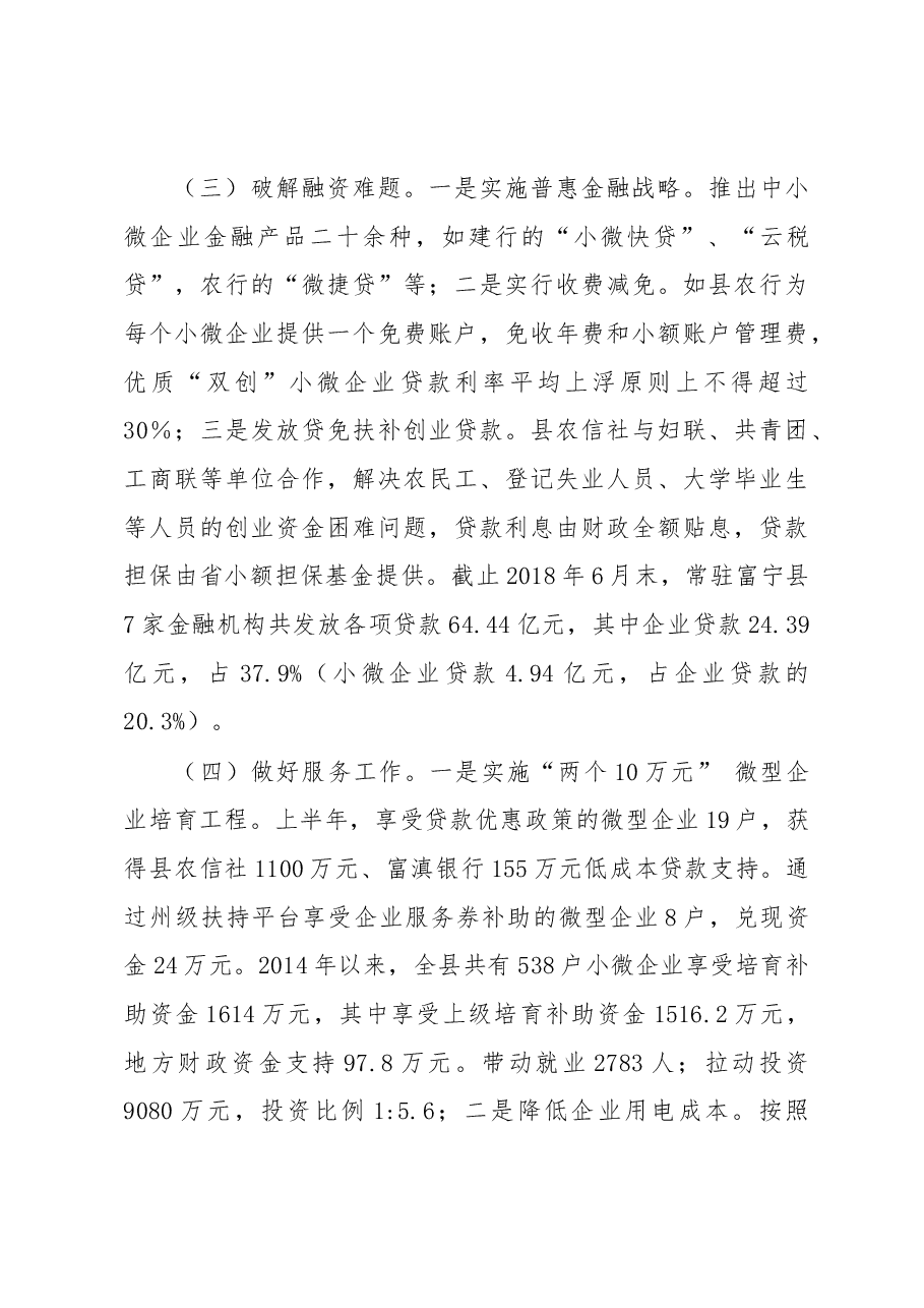 富宁县小微企业发展情况调研报告.docx,第3页预览