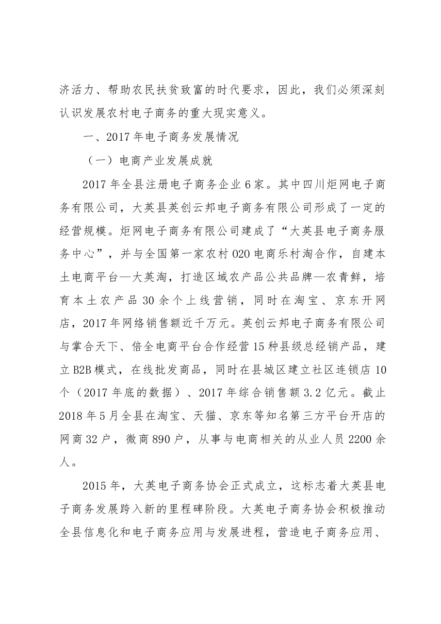 电子商务发展情况的调研报告.docx,第2页预览