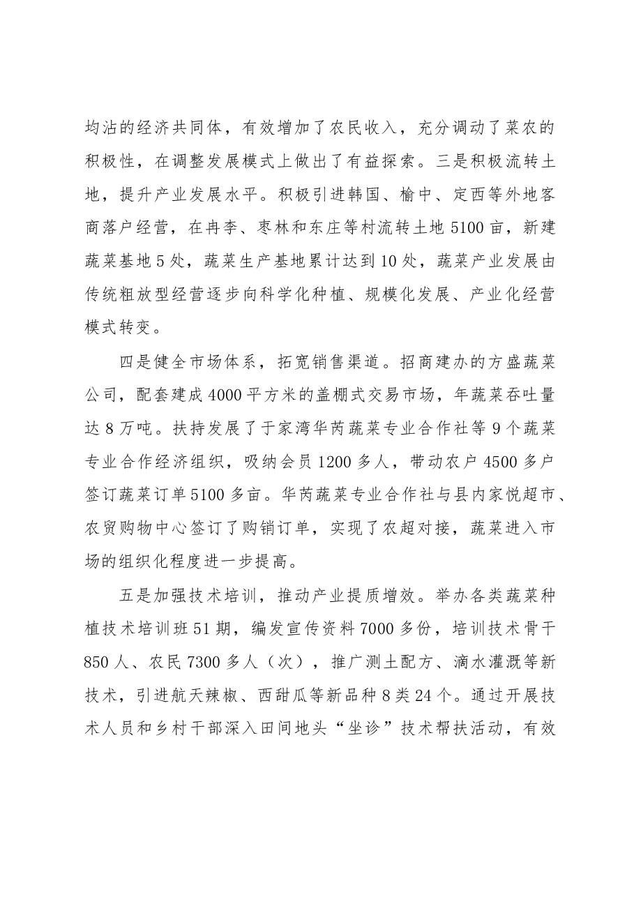 全县蔬菜产业发展情况的调研报告.doc,第2页预览