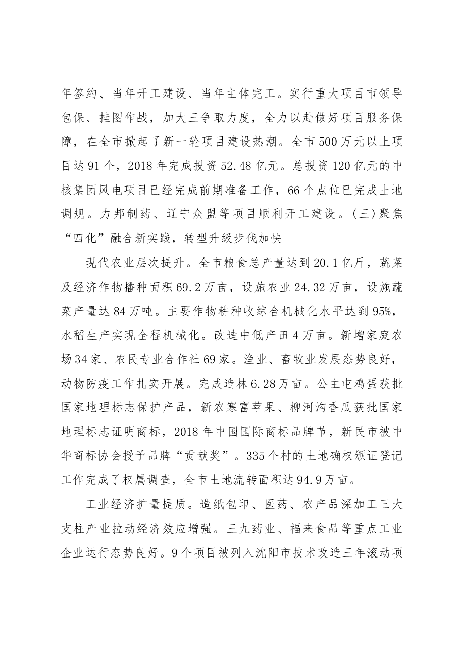 2019年新民市政府工作报告(全文).docx,第3页预览