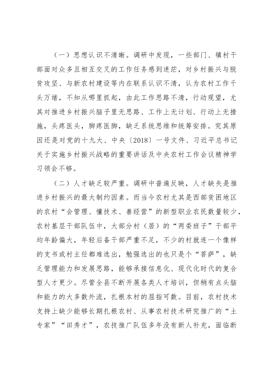 关于实施乡村振兴战略的调研报告.docx,第2页预览
