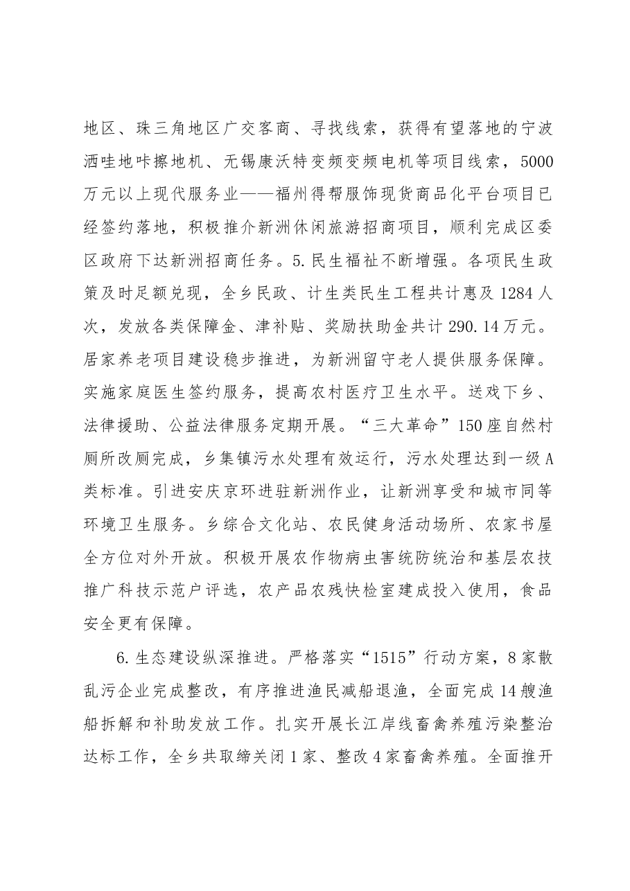 2019年新洲乡政府工作报告.docx,第3页预览