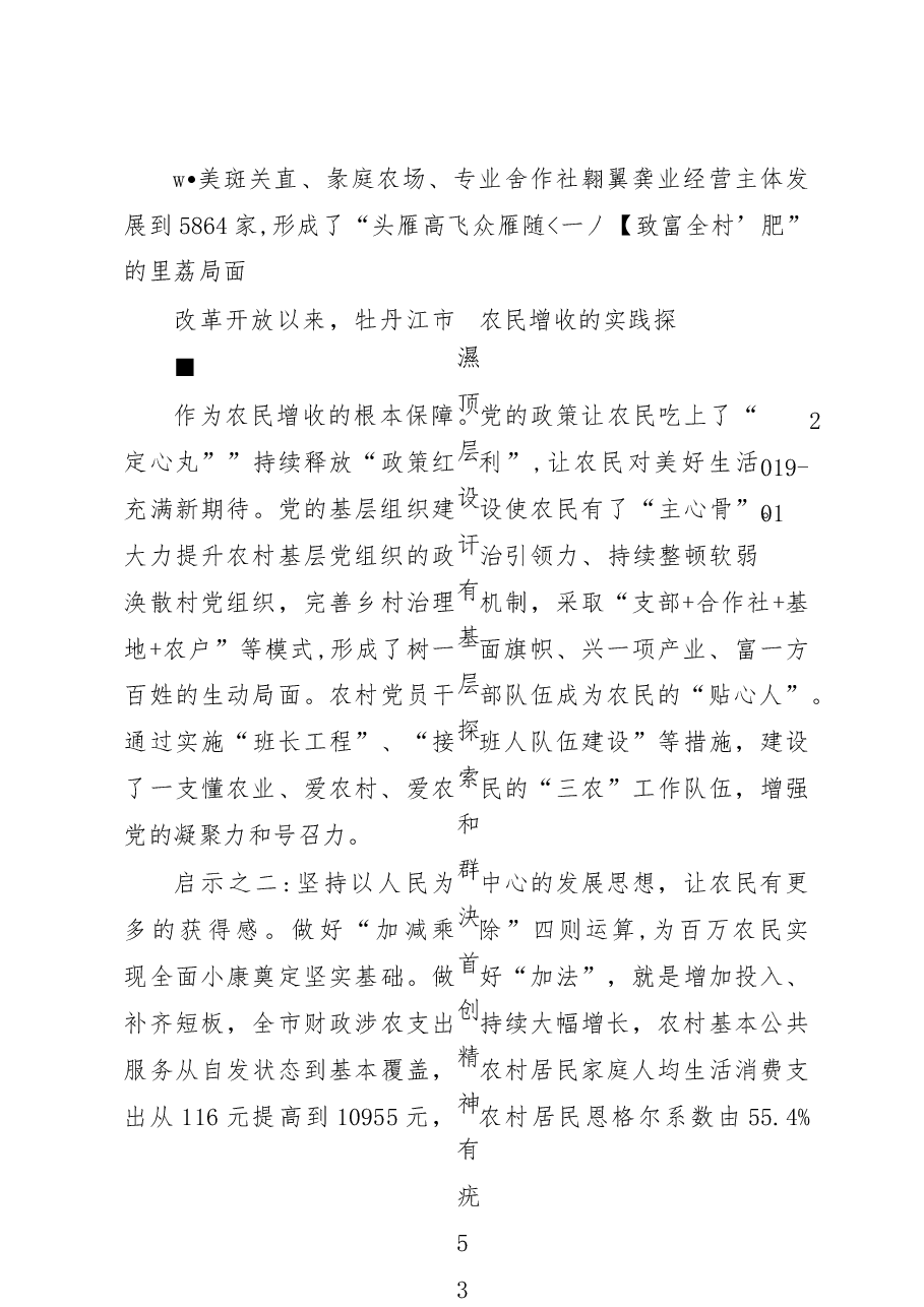 打造小农业大作为新样板_改革开放40年牡丹江农民增收调研报告_华玉国.docx,第2页预览
