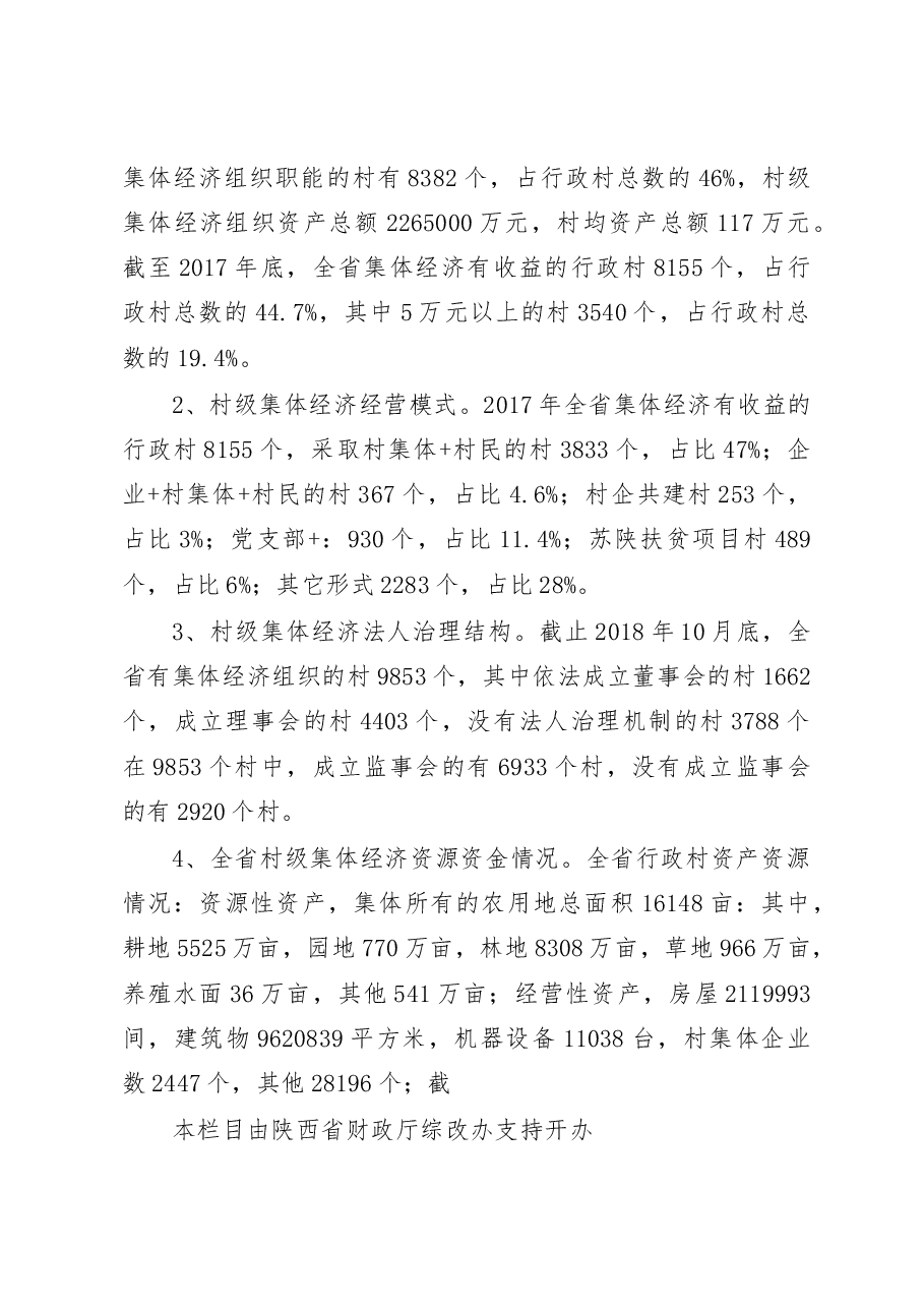 陕西省村级集体经济发展现状调研报告_冯晓秦.docx,第2页预览