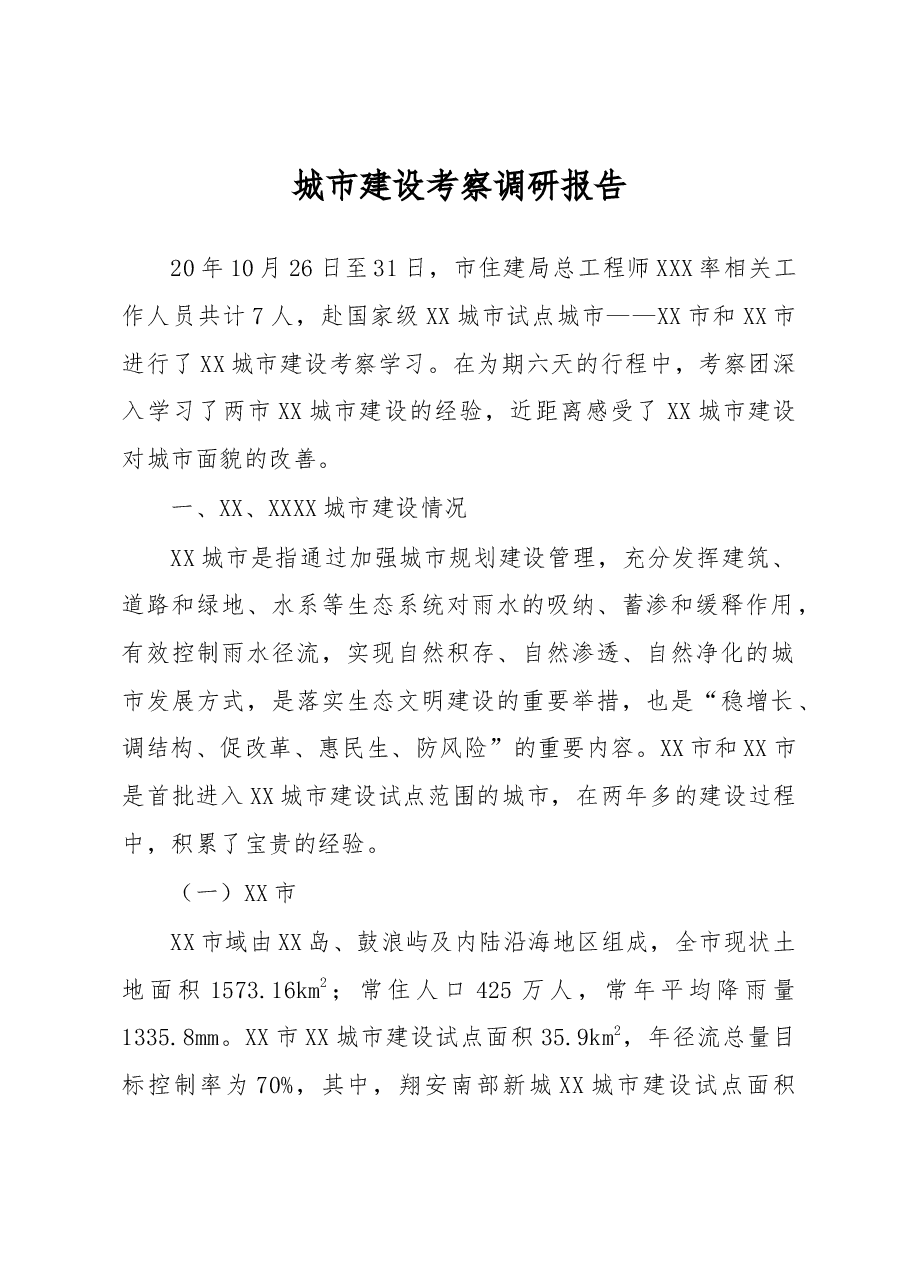 城市建设考察调研报告.docx,第1页预览