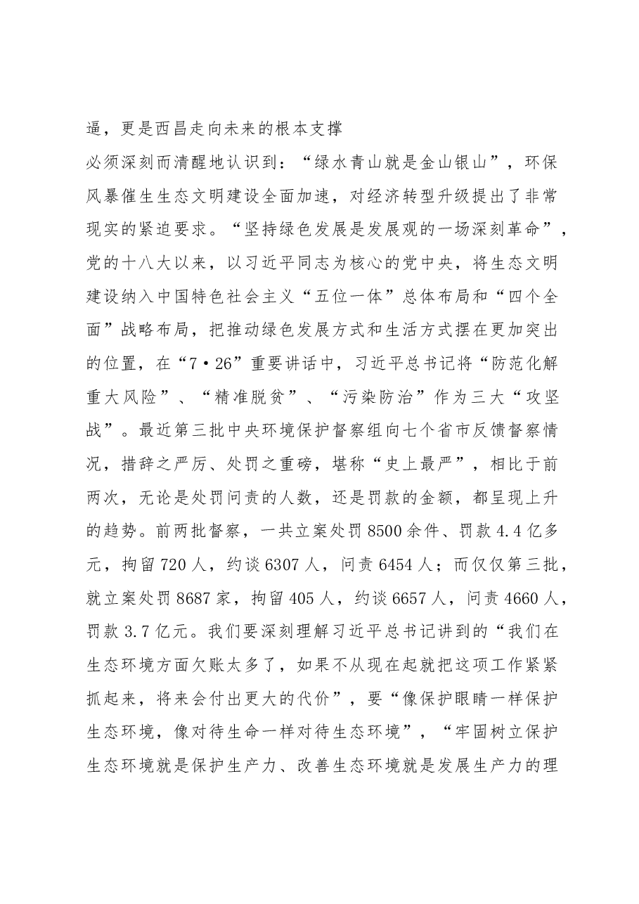 中共西昌市委书记在西昌市产业发展大会上的讲话.doc，第2页预览