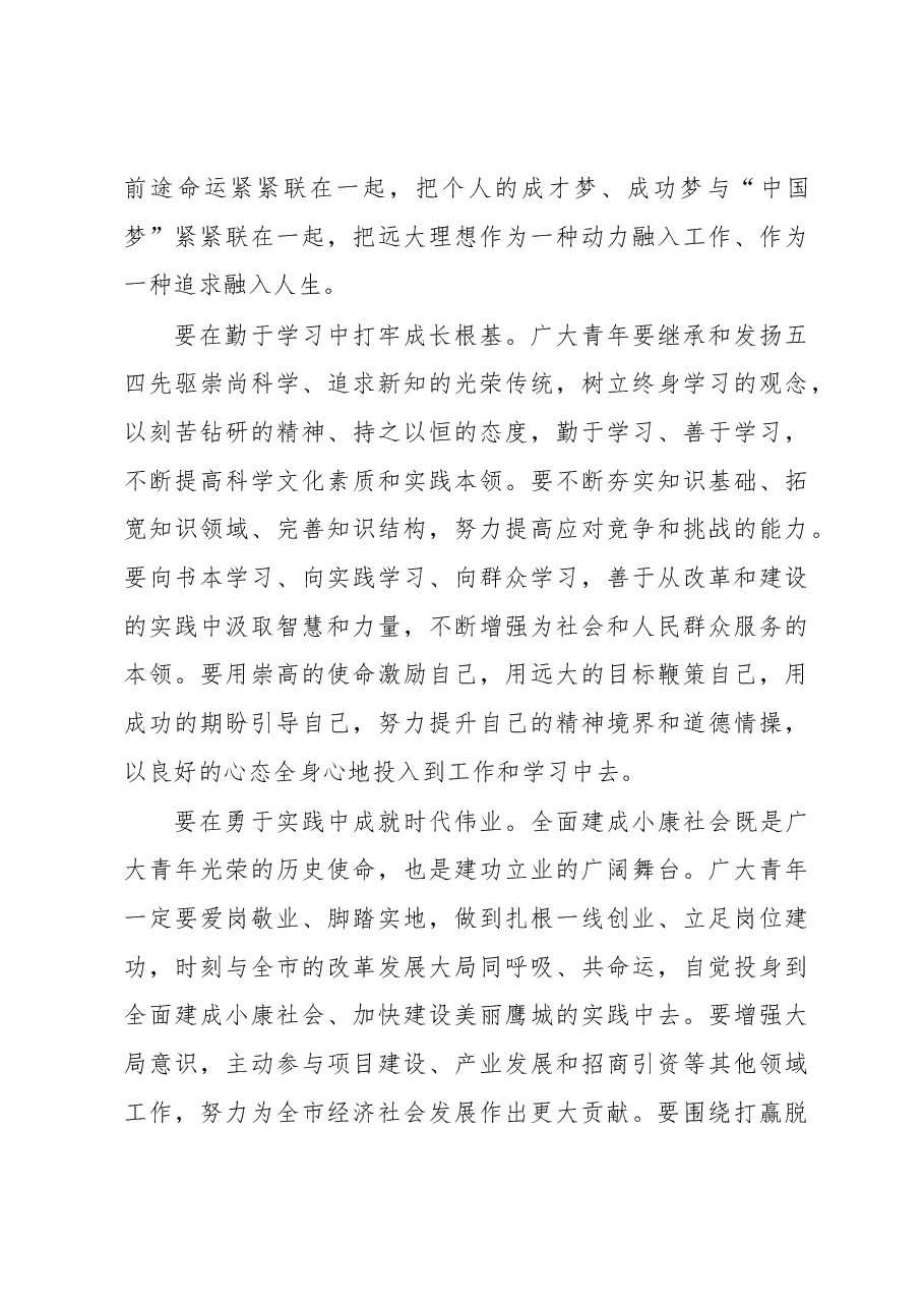 市委副书记、组织部长段君海在平顶山市纪念五四运动97周年表彰大会上的讲话.docx,第3页预览