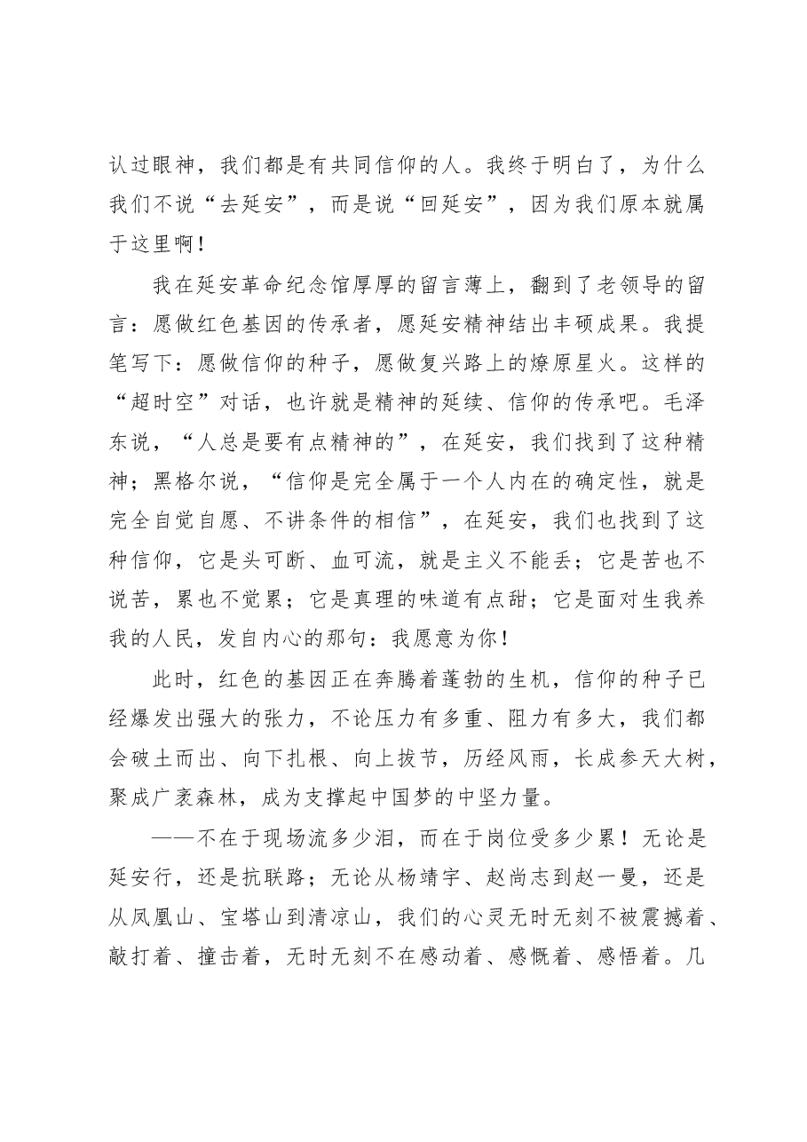 赴延安培训考察体会.doc,第3页预览