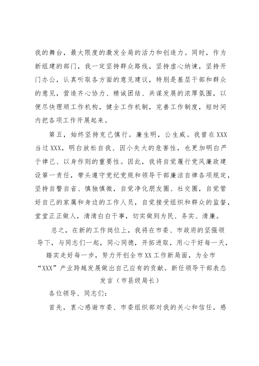 (16篇)新任领导干部表态发言材料汇编.docx,第4页预览