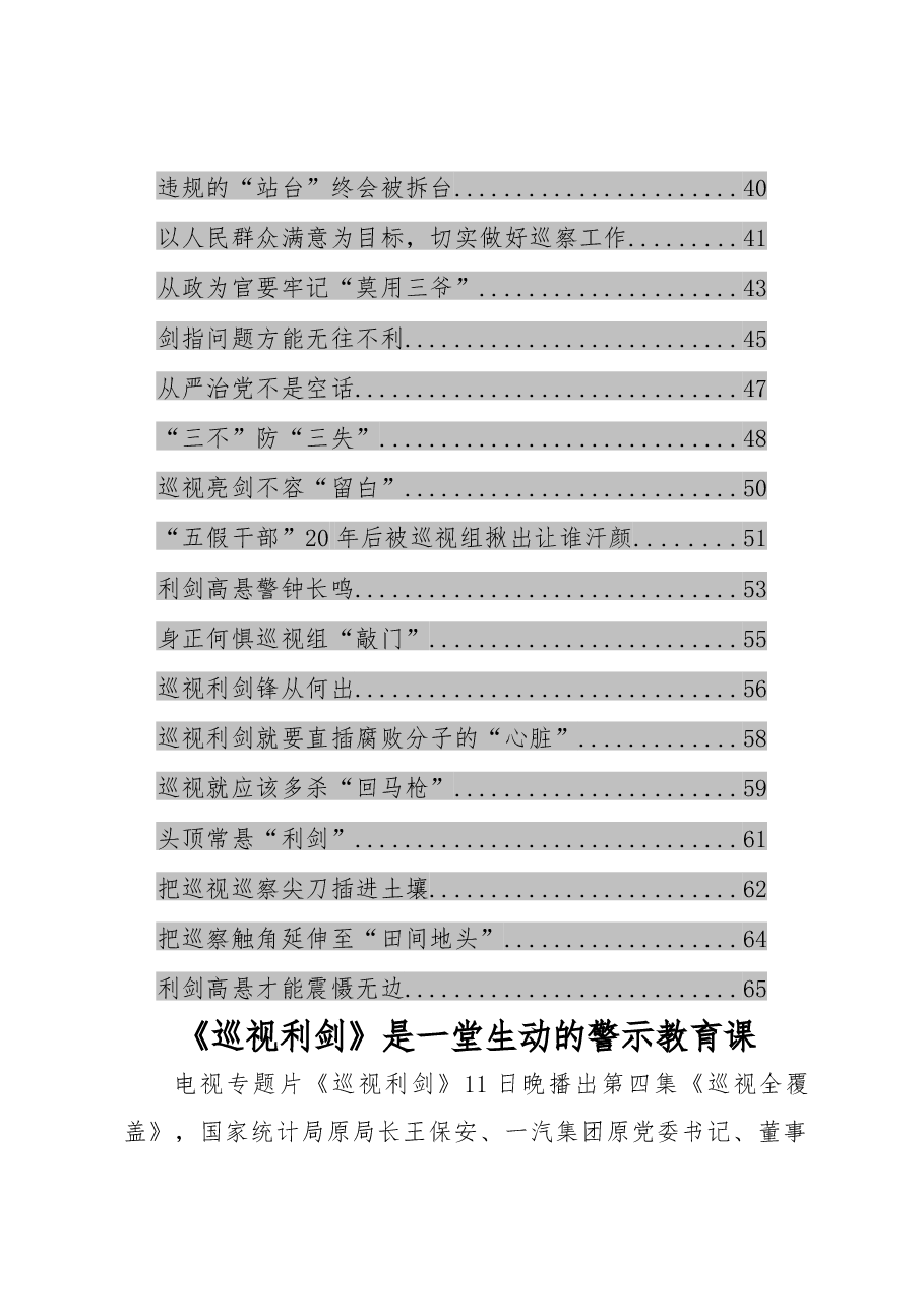 (33篇)《巡视利剑》心得体会范文汇编.docx,第2页预览