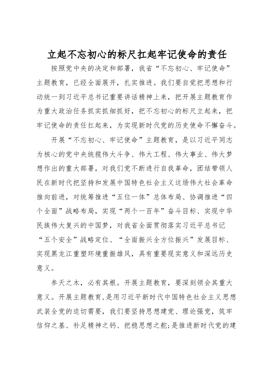 “不忘初心、牢记使命”主题教育学习心得.doc,第1页预览