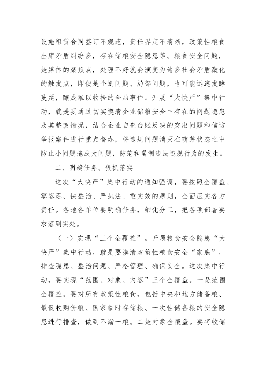 在粮食安全隐患大排查快整治严执法集中行动部署动员会议上的讲话.doc,第4页预览