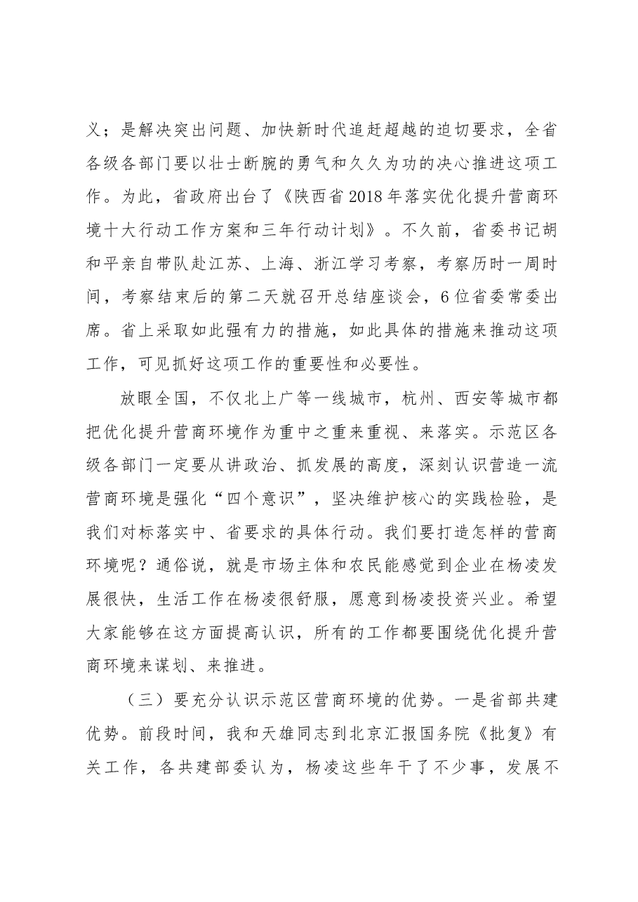 李婧李九红同志在示范区提升营商环境暨推进重点项目建设大会上讲话.docx,第4页预览