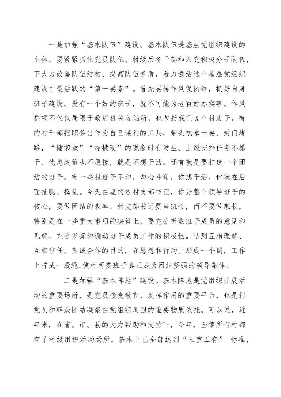 在村党支部书记抓党建工作专项述职会议上的讲话.docx,第4页预览