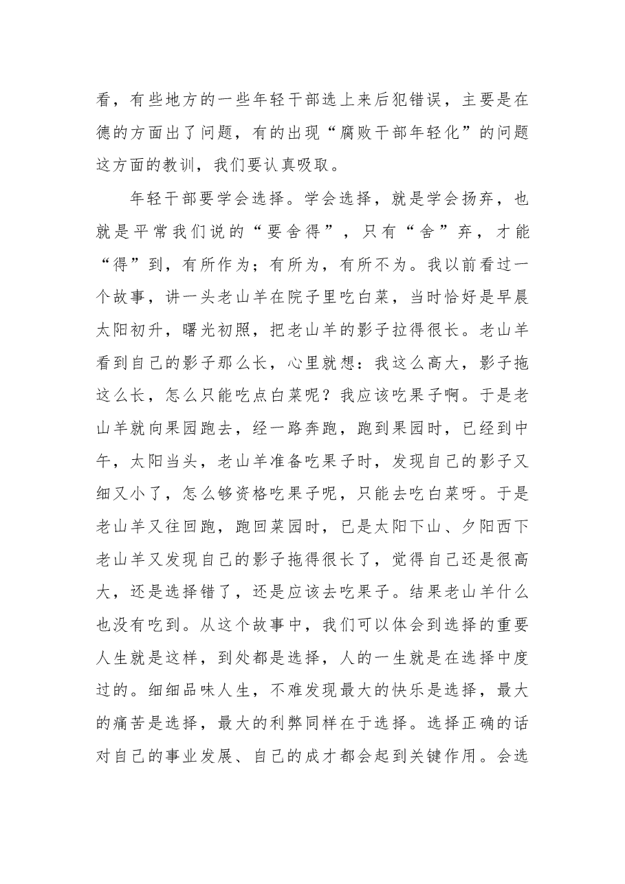 与年轻干部谈心谈话理想篇.docx，第4页预览