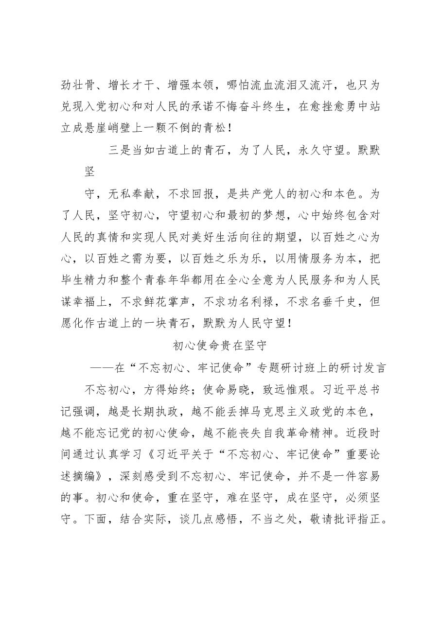 (11篇)学习《习近平关于“不忘初心、牢记使命”重要论述摘编》研讨发言汇编.docx,第3页预览