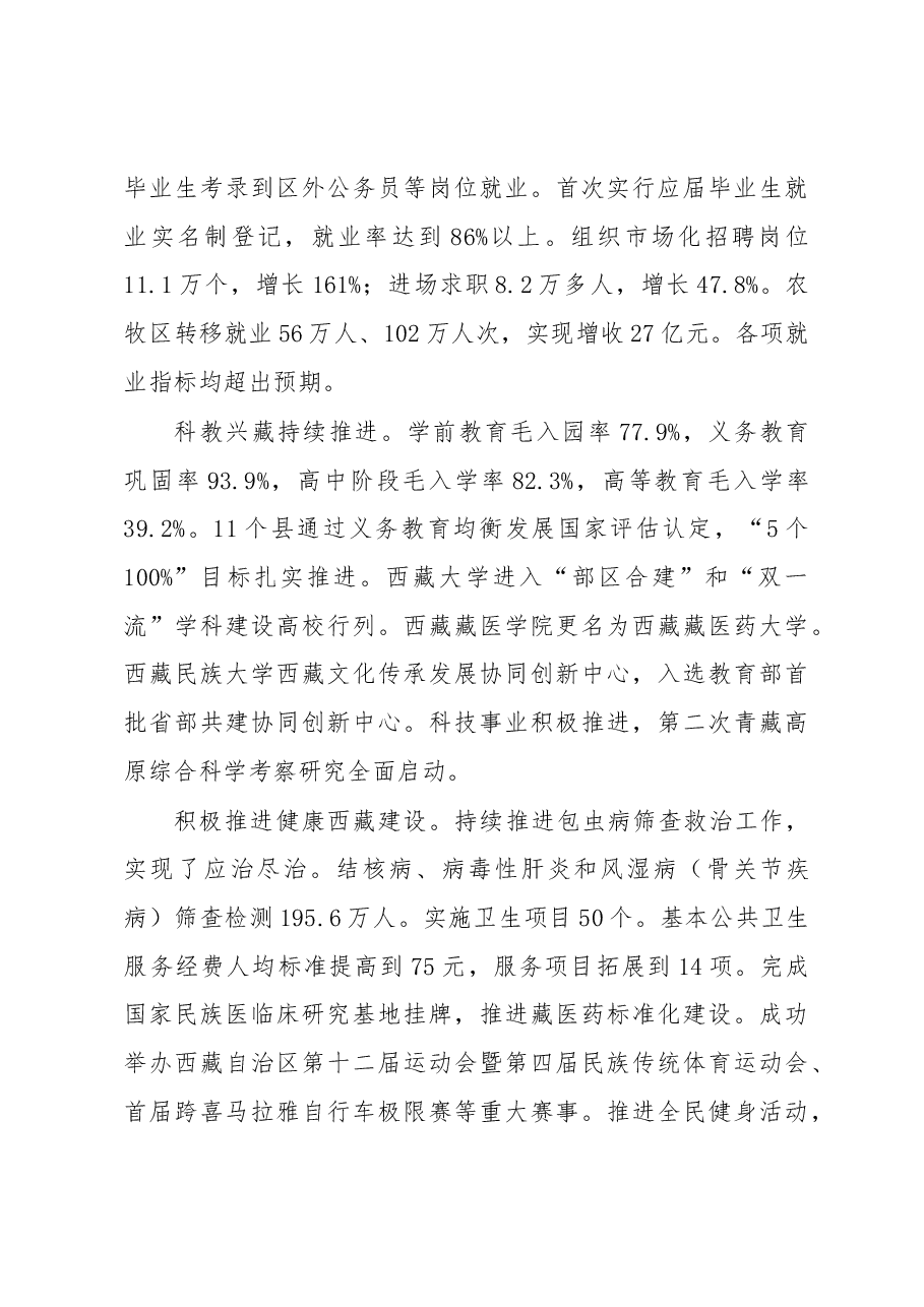 西藏自治2019年政府工作报告.docx,第4页预览
