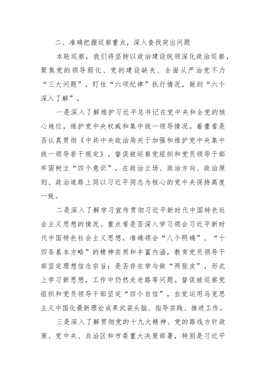 (10篇)巡察(视)组长在动员部署会上的讲话.docx,第4页预览