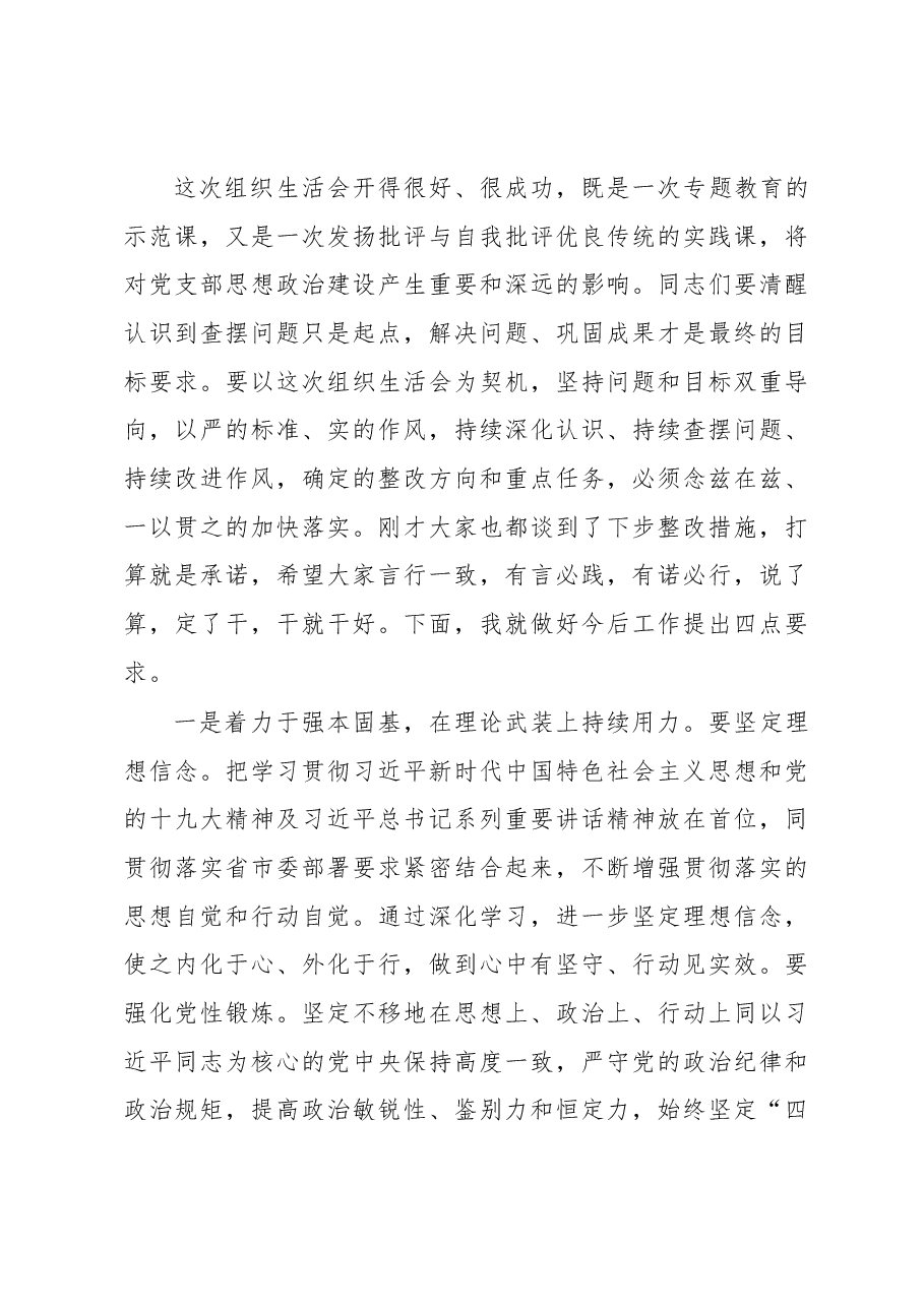 (6篇)支部组织生活会讲话.docx,第3页预览