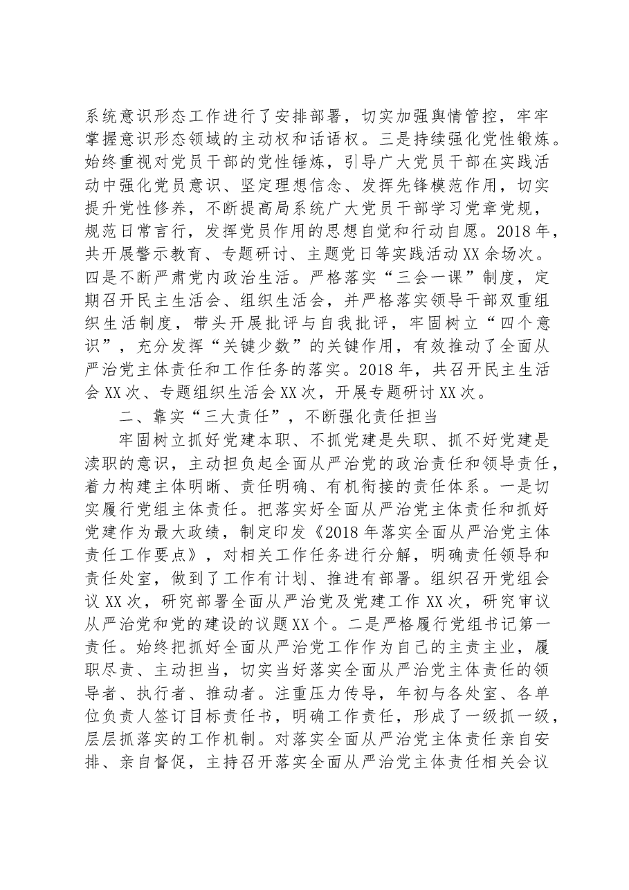 履行全面从严治党主体责任情况报告.docx,第2页预览