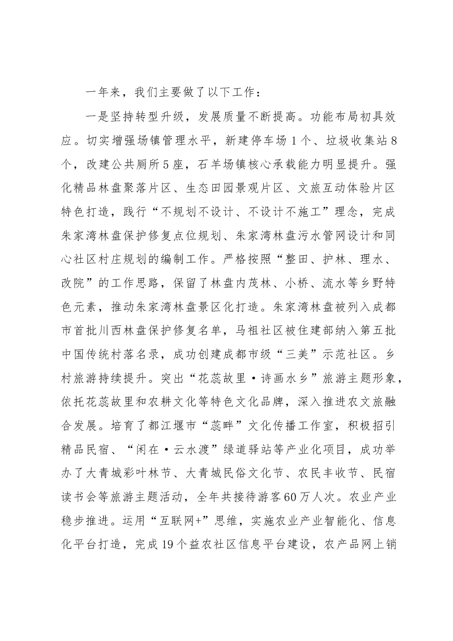 石羊镇政府工作报告.docx,第2页预览