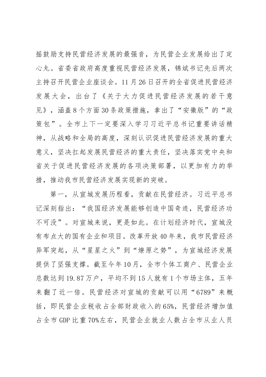 陶方启、张冬云同志在全市促进民营经济发展大会上的讲话.docx,第3页预览