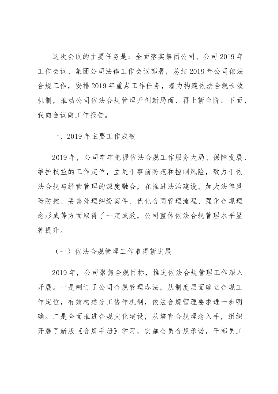 石油公司领导在公司审计暨依法合规工作会议上的报告.docx,第1页预览