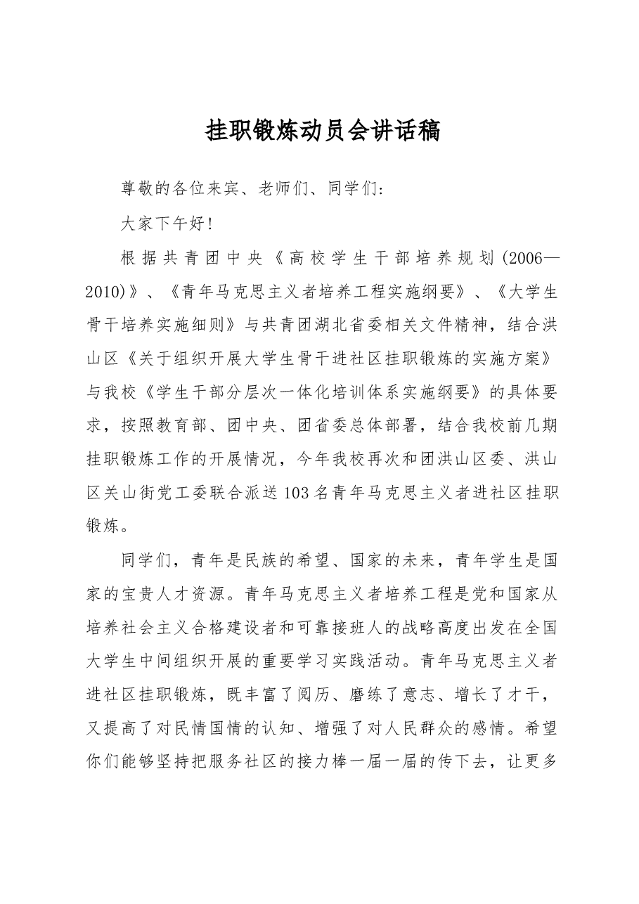 挂职锻炼动员会讲话稿(三).docx,第1页预览