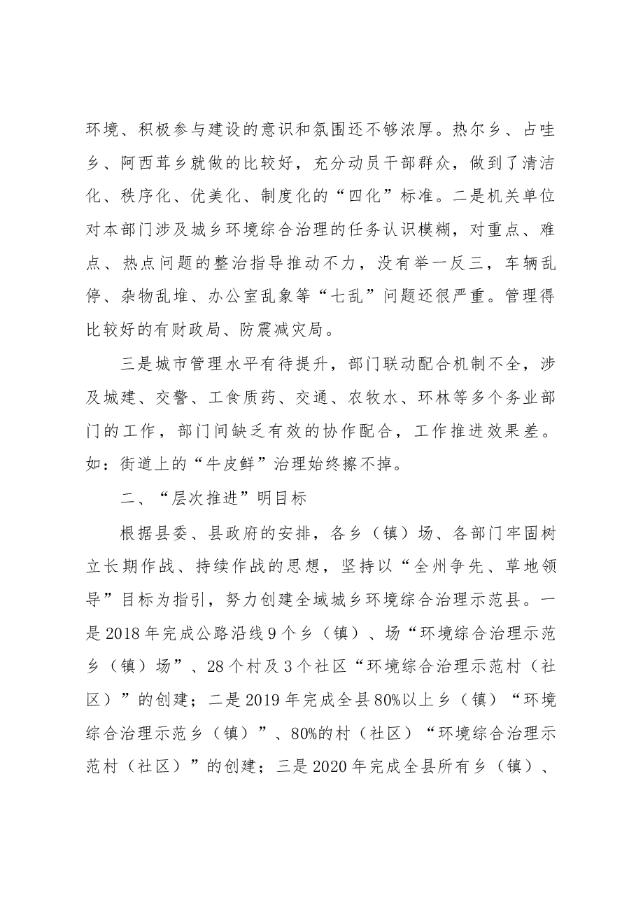 在全县开展城乡美化净化行动大会上的讲话.docx,第2页预览