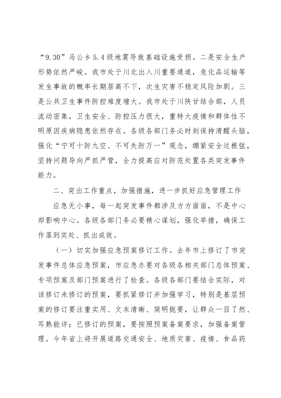 胡国民副市长:在全市应急管理工作会议上的讲话(摘要).docx,第3页预览