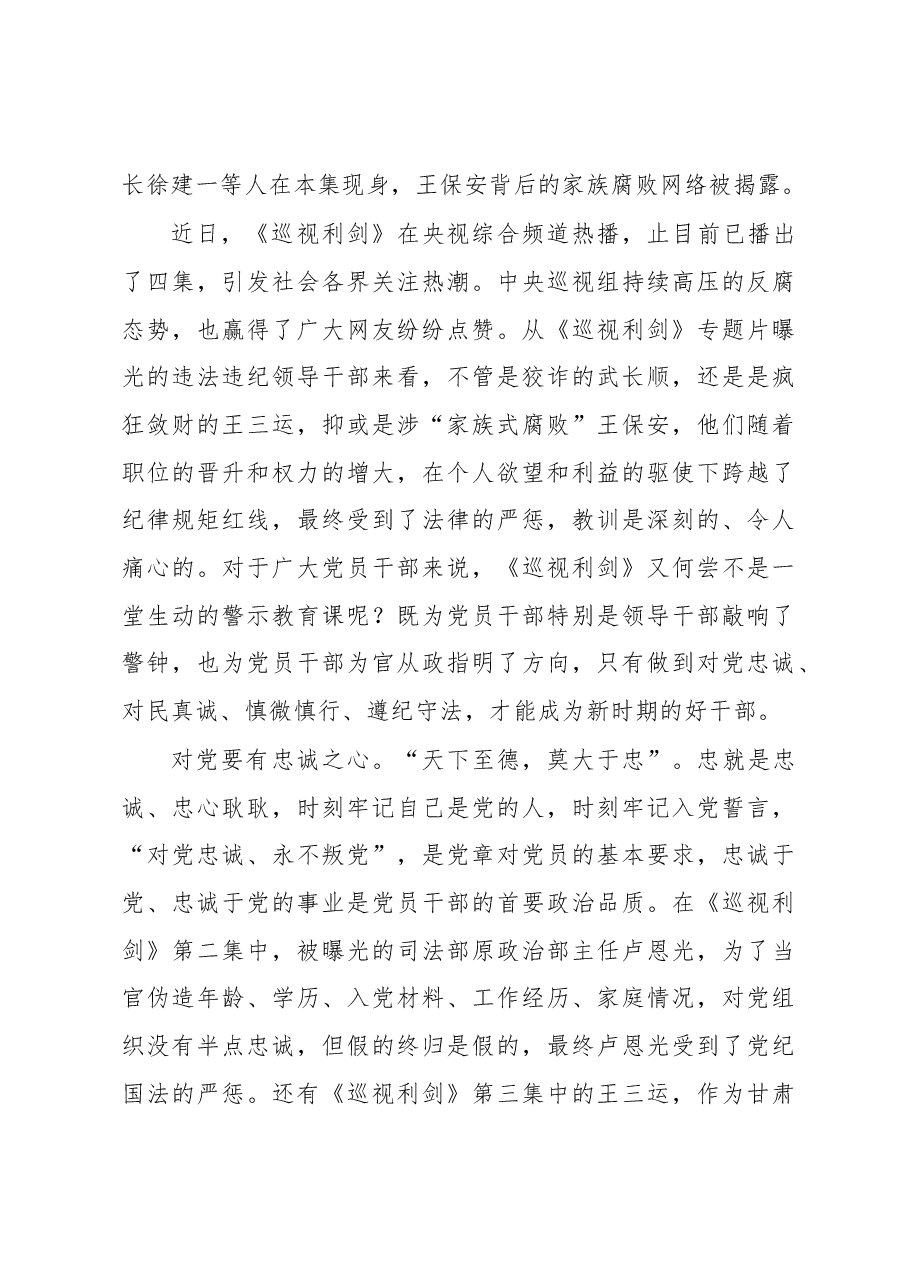 (33篇)《巡视利剑》心得体会范文汇编.docx,第3页预览