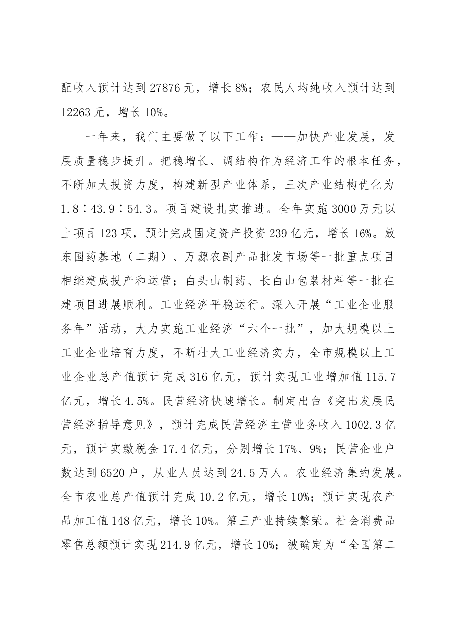 延吉市政府工作报告.doc，第2页预览