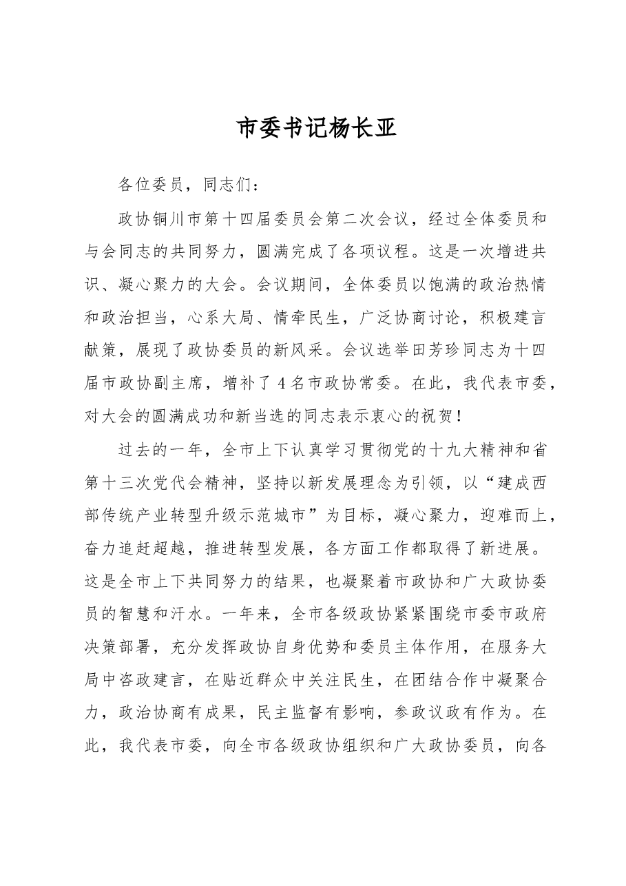 (21篇)铜川市委书记杨长亚公开讲话汇编.docx,第3页预览