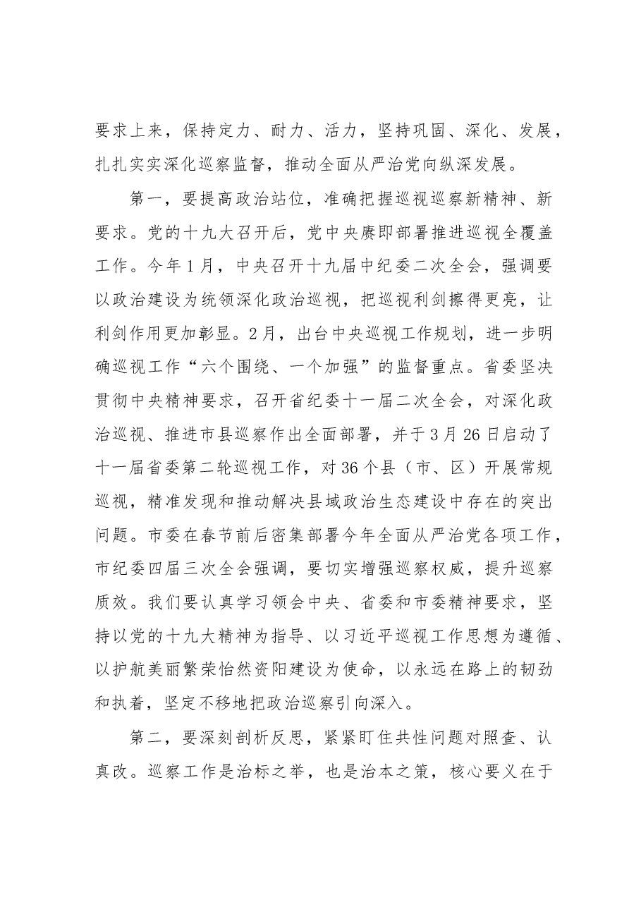 王海波同志在四届市委第四轮巡察工作 动员部署会上的讲话.docx,第3页预览
