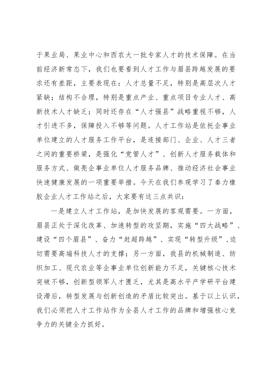 魏建儒:在全县人才工作站会议上的讲话.docx,第2页预览