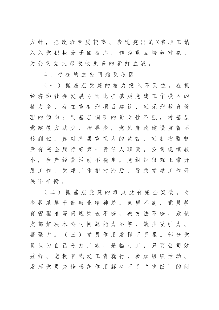 公司党支部书记抓基层党建工作述职报告.docx,第4页预览