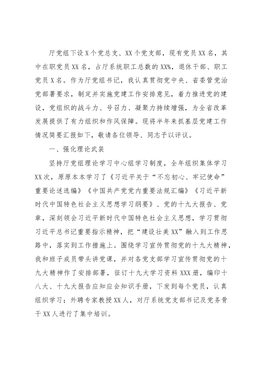 上半年党建述职报告.docx，第1页预览