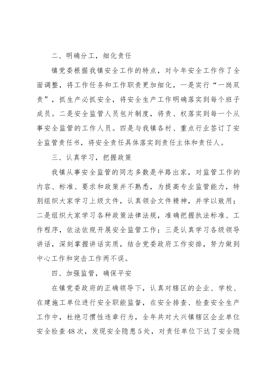 大兴镇2019年度安全生产工作总结.docx,第2页预览