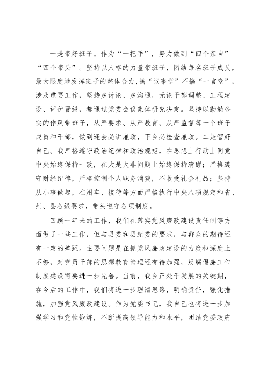 乡党委书记述责述廉报告.docx,第4页预览