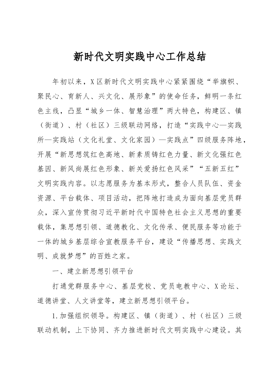 新时代文明实践中心建设情况总结.docx,第1页预览