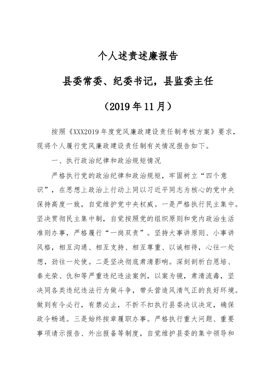 纪委书记个人述责述廉报告.docx，第1页预览