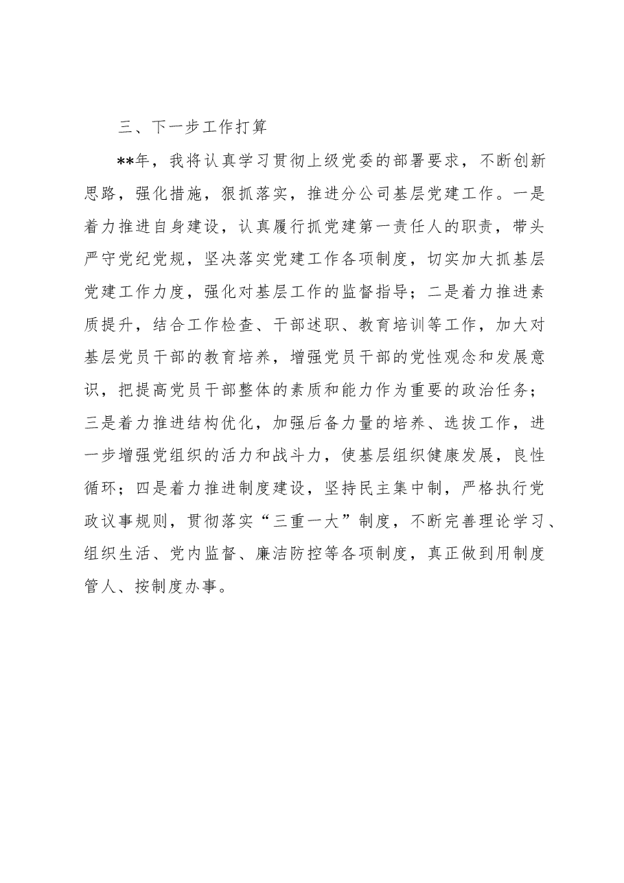 公司党委书记抓基层党建工作述职报告.docx,第4页预览